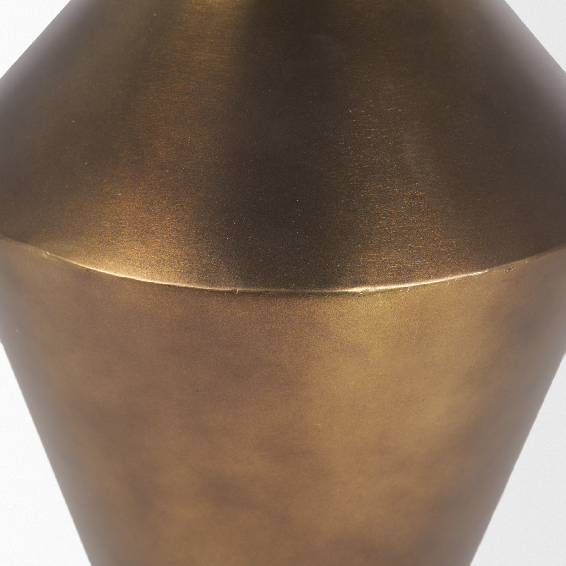Perrin Large Brushed Gold Metal Decorative Vase 10 Perrin Large Brushed Gold Metal Decorative Vase - Image 10