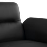 Petal Black Faux Leather Contemporary Accent Chair