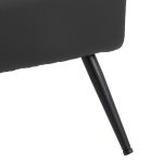 Petal Black Faux Leather Contemporary Accent Chair