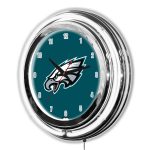 Philadelphia Eagles 14" Neon Chrome Clock