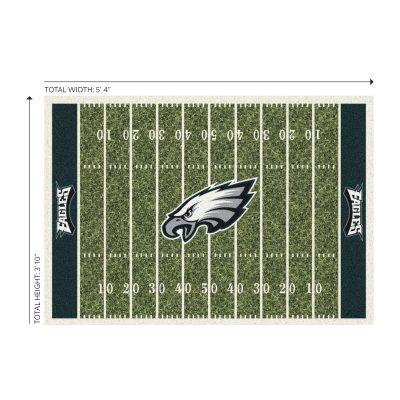 Philadelphia Eagles 4x6 Homefield Football Field Area Rug