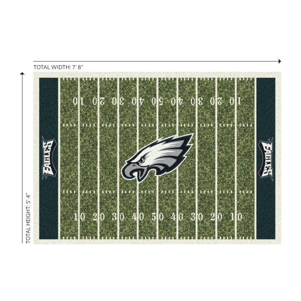 Philadelphia Eagles 6x8 Homefield Football Field Area Rug 2