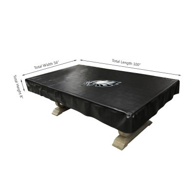 Philadelphia Eagles 8' Billiard Table Cover Black Naugahyde