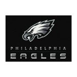 Philadelphia Eagles 8x11 Chrome Area Rug Officially Licensed NFL