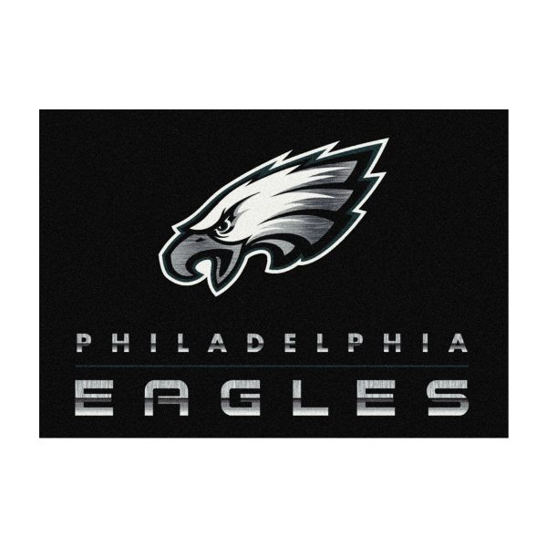 Philadelphia Eagles 8x11 Chrome Area Rug Officially Licensed NFL 1