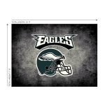Philadelphia Eagles 8x11 Distressed Area Rug Licensed NFL Rug