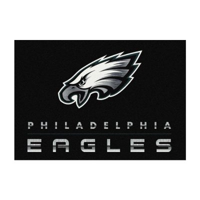 Philadelphia Eagles Chrome Area Rug 4 x 6 Officially Licensed