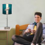 Philadelphia Eagles Chrome USB Charging Lamp with Shade