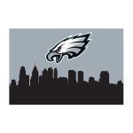 Philadelphia Eagles Cityscape 2x3 Washable Area Rug Hometown Collection