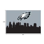 Philadelphia Eagles Cityscape 2x3 Washable Area Rug Hometown Collection