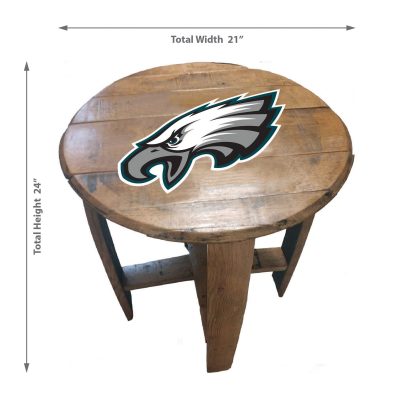 Philadelphia Eagles Custom Made Oak Barrel Side Table
