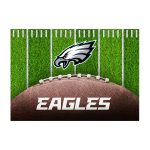 Philadelphia Eagles Football Field 5x7 Washable Area Rug