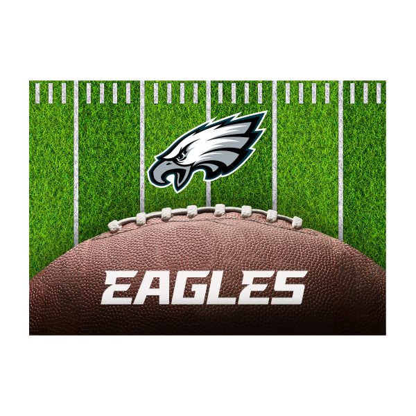 Philadelphia Eagles Football Field 5x7 Washable Area Rug 1