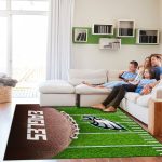 Philadelphia Eagles Football Field 5x7 Washable Area Rug