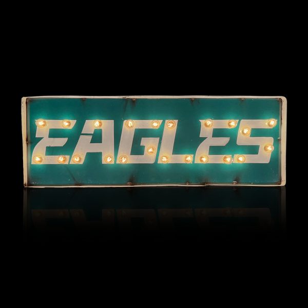 Philadelphia Eagles Lighted Recycled Metal Street Sign 2