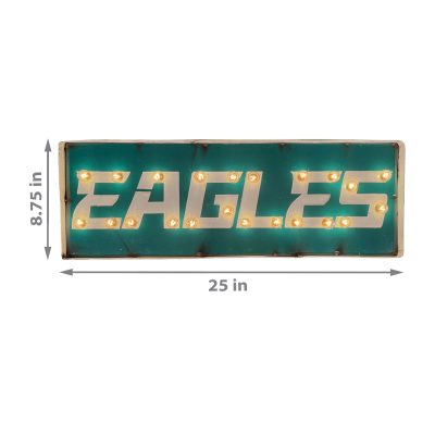 Philadelphia Eagles Lighted Recycled Metal Street Sign