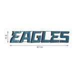 Philadelphia Eagles Lighted Recycled Metal Wordmark Logo Sign