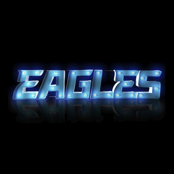 Philadelphia Eagles Lighted Recycled Metal Wordmark Logo Sign 2
