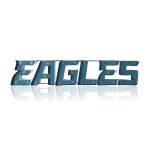 Philadelphia Eagles Lighted Recycled Metal Wordmark Logo Sign