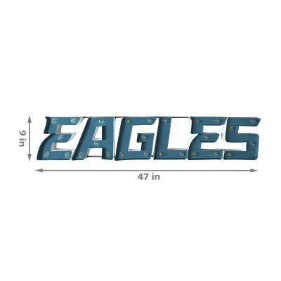 Philadelphia Eagles Lighted Recycled Metal Wordmark Logo Sign
