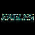 Philadelphia Eagles Lighted Recycled Metal Wordmark Logo Sign
