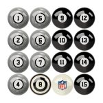Philadelphia Eagles Regulation Billiard Ball Set With Numbers