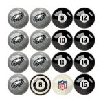 Philadelphia Eagles Regulation Billiard Ball Set With Numbers