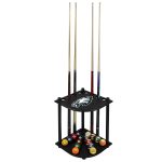 Philadelphia Eagles Solid Wood Corner Cue Rack