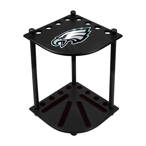 Philadelphia Eagles Solid Wood Corner Cue Rack 3