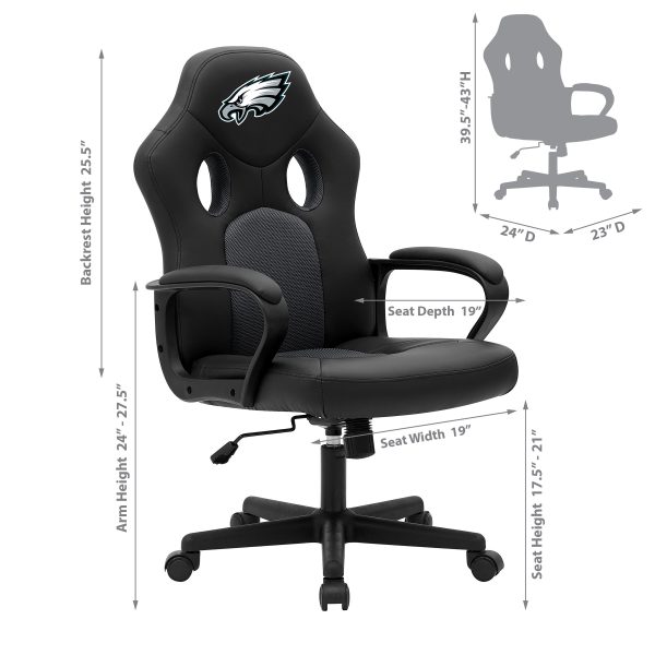 Philadelphia Eagles Vision Swivel Mesh Ergonomic Game Chair 1