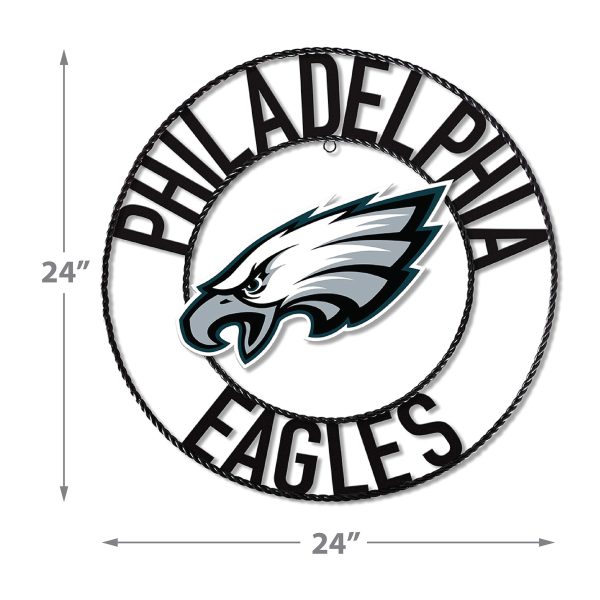 Philadelphia Eagles Wrought Iron 24 Inch Wall Art 1