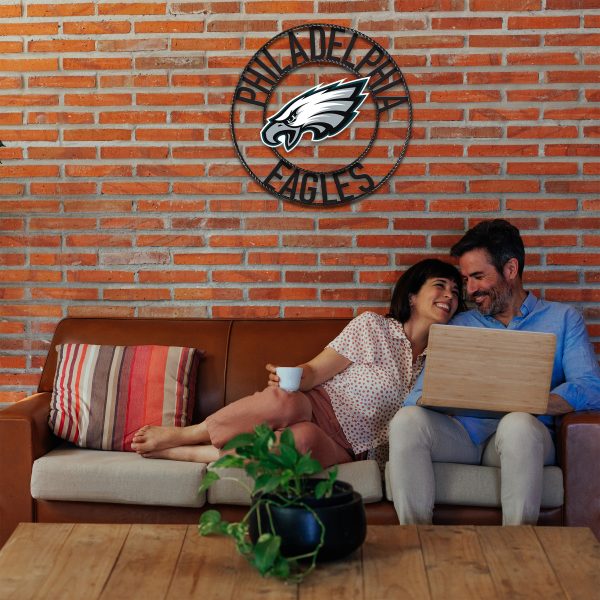 Philadelphia Eagles Wrought Iron 24 Inch Wall Art 3