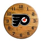 Philadelphia Flyers Oak Barrel Clock 6 Philadelphia Flyers Oak Barrel Clock