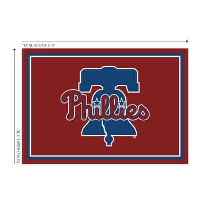 Philadelphia Phillies 4x6 Spirit Rug Officially Licensed MLB Area Rug