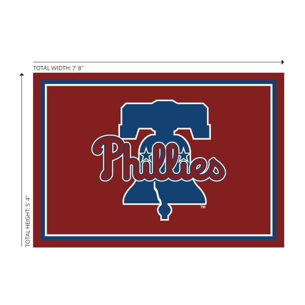 Philadelphia Phillies 6x8 Spirit Rug Officially Licensed MLB Area Rug