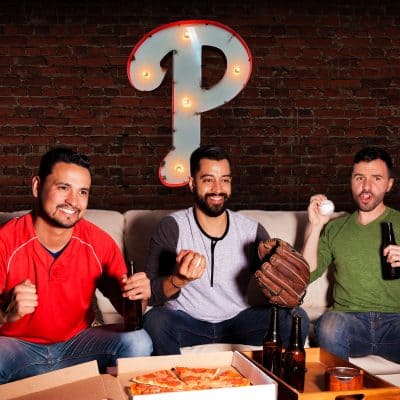 Philadelphia Phillies Lighted Recycled Metal MLB Sign