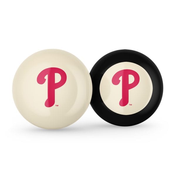Philadelphia Phillies Logo Cue Ball and 8 Ball 1