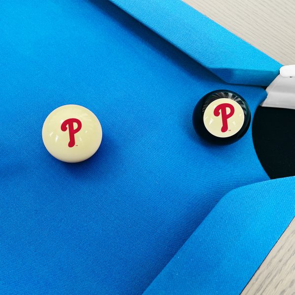 Philadelphia Phillies Logo Cue Ball and 8 Ball 2