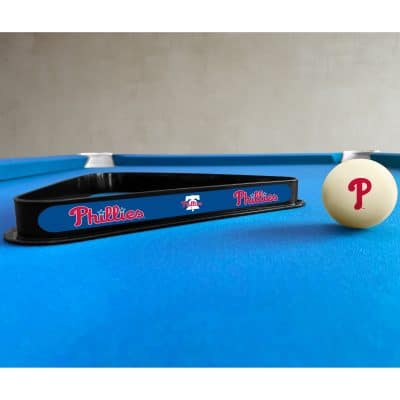 Philadelphia Phillies Logo Cue Ball and Triangle Set