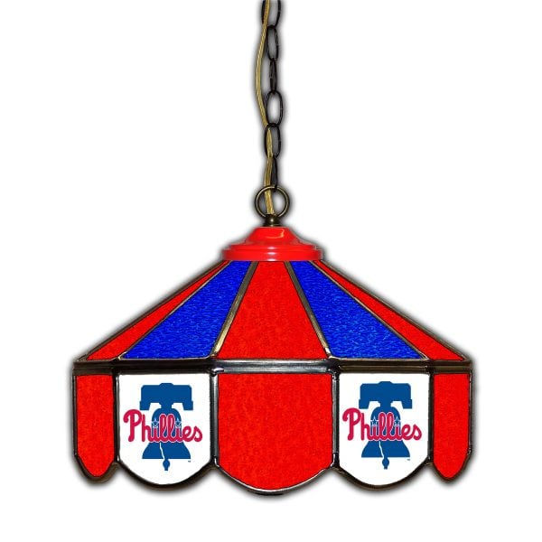 Philadelphia Phillies Stained Glass 14 Inch Pub Light