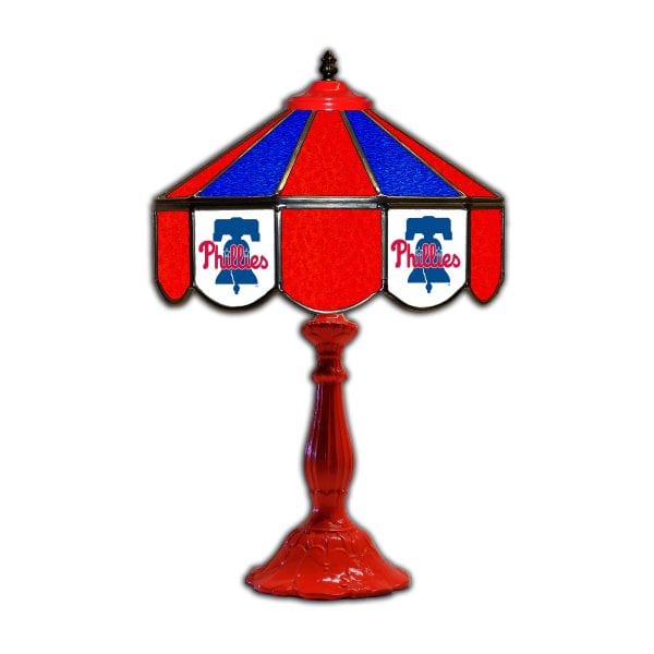 Philadelphia Phillies Tiffany Style 21 Inch Glass Table Lamp