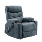 Philip Navy Power Lift Massage Recliner Oversized USB Ports 6 Philip Navy Power Lift Massage Recliner Oversized USB Ports