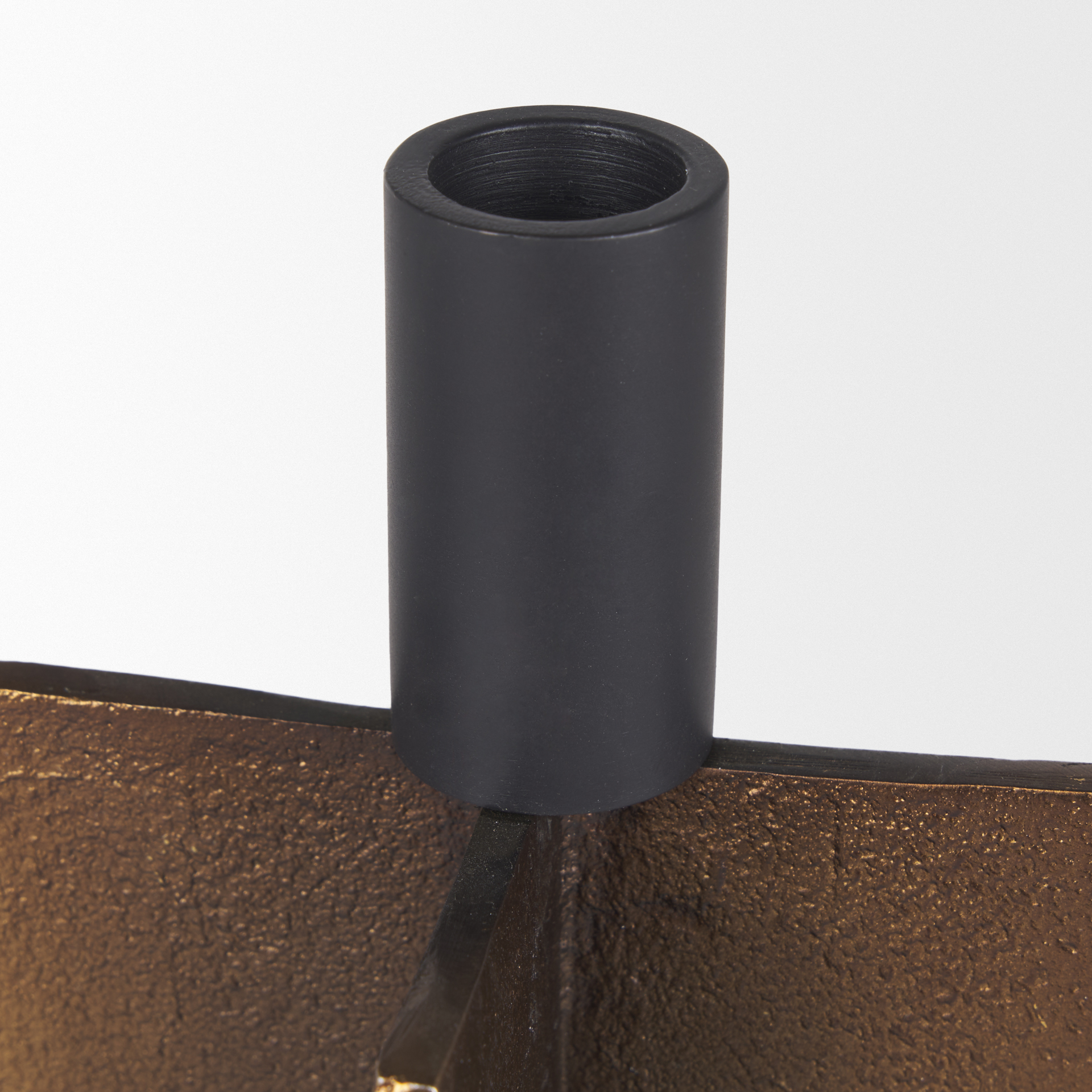 Pia Antiqued Gold w/ Black Metal Taper Candleholder (Set of 2) 7 Pia Antiqued Gold w/ Black Metal Taper Candleholder (Set of 2) - Image 7