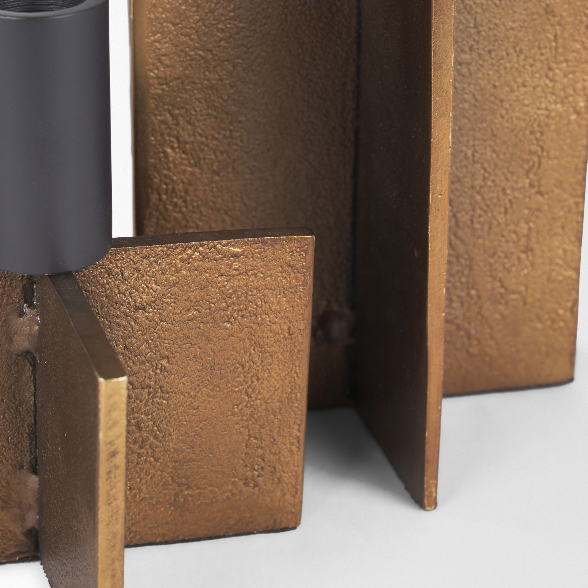 Pia Antiqued Gold w/ Black Metal Taper Candleholder (Set of 2) 8 Pia Antiqued Gold w/ Black Metal Taper Candleholder (Set of 2) - Image 8