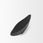 Piero Large Matte Black Metal Decorative Bowl