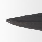 Piero Large Matte Black Metal Decorative Bowl
