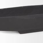 Piero Large Matte Black Metal Decorative Bowl