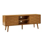 Pierre Acorn Mid-Century Modern TV Stand with Geometric Door