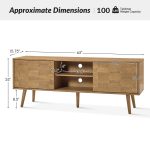 Pierre Seadrift Mid-Century Modern TV Stand With Geometric Door 10 Pierre Seadrift Mid-Century Modern TV Stand With Geometric Door