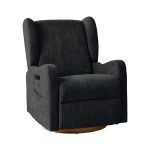 Pietro Black Electric Nursery Swivel Glider Recliner with USB 6 Pietro Black Electric Nursery Swivel Glider Recliner with USB